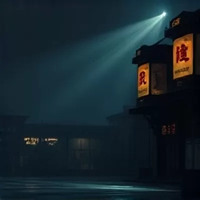 渡口三章封面：清晨渡口的三条并排木船